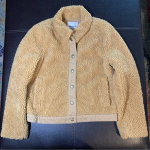 Madewell Golden Sherpa Button Up Jacket Size S